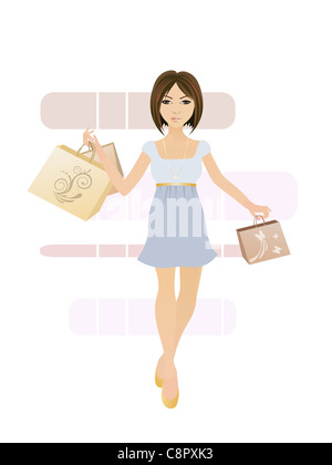 Shopping-Mädchen Stockfoto