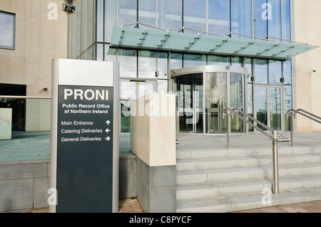 Öffentlichen Aufzeichnungen Büro für Nordirland (PRONI) Neubau in Belfast Stockfoto