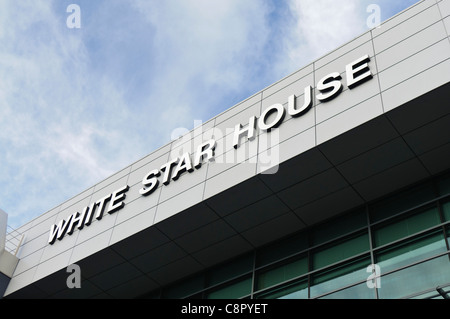 Weiße Sterne Haus, Nord Irland Wissenschaftspark, Titanic Quarter, Belfast Stockfoto