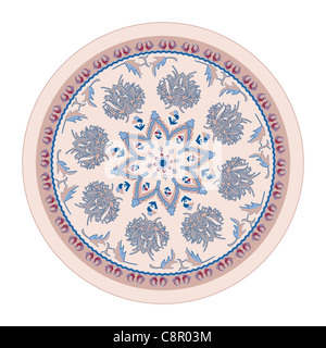 Design für runder Teppich Stockfoto