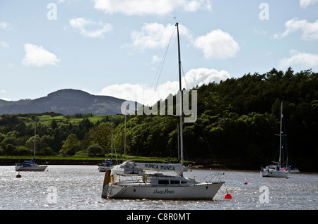 Boote aus Kippford, Galloway, South-West-Schottland Stockfoto