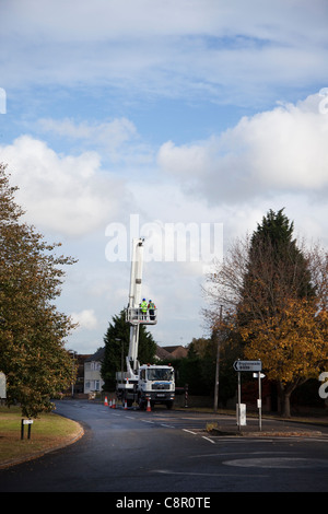 Hubarbeitsbühne UK Stockfoto