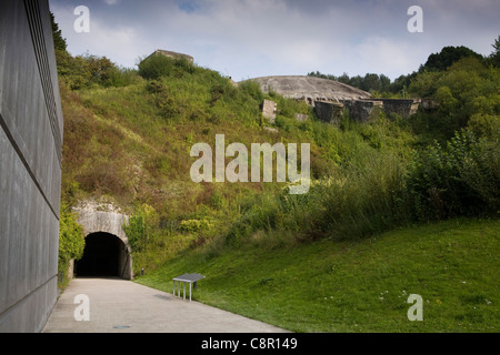 Eingang zum La Coupole, WWII deutsche Raketenstartplatz, St. Omer, Frankreich Stockfoto