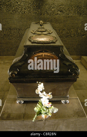 Grab von Kaiser Maximilian i. von Mexiko in der Kapuzinergruft in Wien, Österreich. Stockfoto