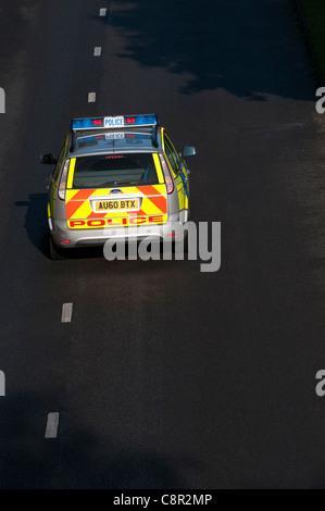 Beschleunigung Polizeiauto unterwegs Stockfoto
