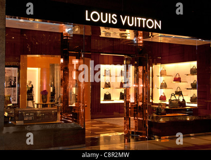 Louis Vuitton Frankreich französische Mode Display Schaufenster Vereinigte Staaten von Amerika Stockfoto