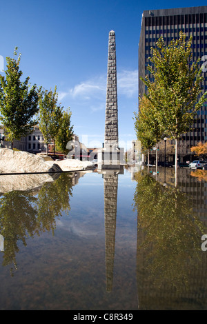 Vance Denkmal in Pack Square - Asheville, North Carolina USA Stockfoto