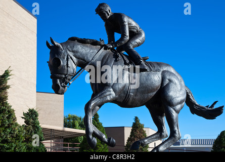 Vereinigte Staaten von Amerika Texas, Route 66, Amarillo, Pferd Denkmäler der American Quarter Horse Association Stockfoto