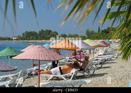 OREN, HALBINSEL BODRUM, TÜRKEI. Ein Blick auf den Strand. 2011. Stockfoto