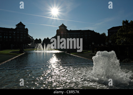 Frederick Park Brunnen, Mannheim Baden-Württemberg Deutschland Stockfoto