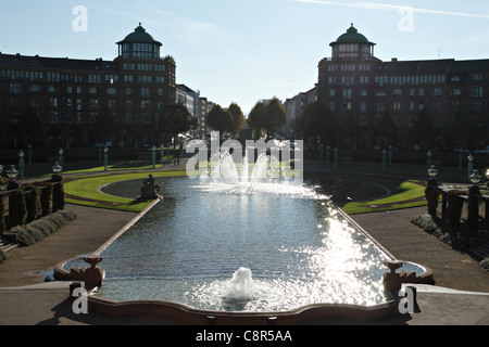 Frederick Park Brunnen, Mannheim Baden-Württemberg Deutschland Stockfoto