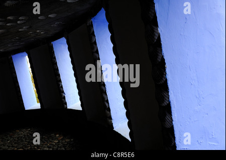 abstrakte Windows fotografierte an kreativen Winkel Portmeirion Gwynedd wales Stockfoto