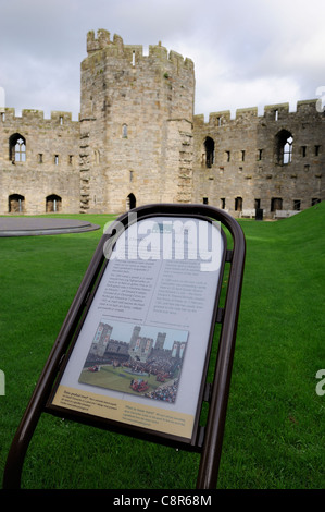 Caernarfon Castle Welt Erbe Website Gwynedd Nord wales uk Stockfoto