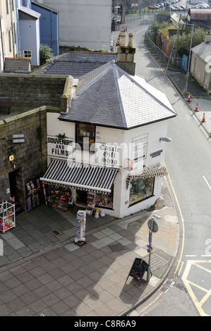 Die Burg Geschenk Shop Caernarfon Gwynedd Nord-wales Stockfoto