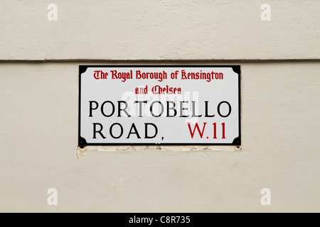 Portobello Road in der Royal Borough of Kensington und Chelsea, W11, London Stockfoto