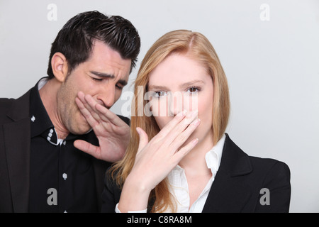 Paar Gähnen Stockfoto