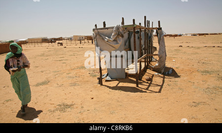Latrine in einer Refugeecamp in Afrika Stockfoto