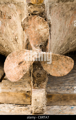 Alte Boot Propeller Stockfoto