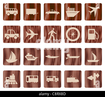 Transport-Set von anderen Vektor Web icons Stockfoto