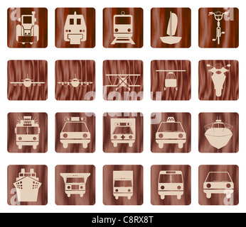 Transport-Set von anderen Vektor Web icons Stockfoto