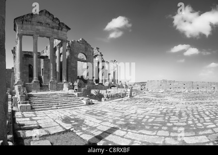 Afrika, Tunesien, Sbeitla. Römische Ruinen von Sufetula. Stockfoto