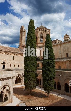 Der Königlichen Abtei von Santa Maria de Poblet. Vimbodi ich Poblet, Katalonien, Spanien. Stockfoto