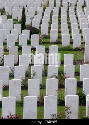 Tynecot Friedhof für ersten Weltkrieg Soldaten getötet in Ypern Nähe, Belgien, EU Stockfoto