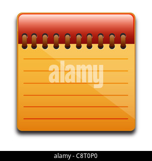 Beispiel für einen Notizblock Stockfoto
