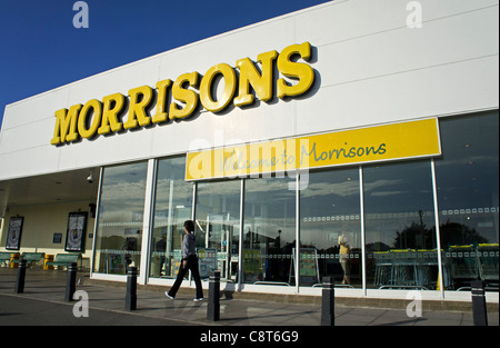 Morrisons Shop, Cornwall, Großbritannien Stockfoto