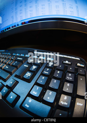 Studioaufnahme von Computer-Tastatur Stockfoto