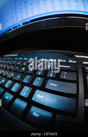 Studioaufnahme von Computer-Tastatur Stockfoto