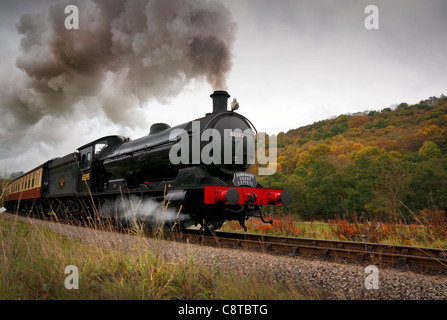 Yorkshire Coast Express Dampflok Stockfoto