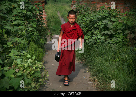 Tibetischer Mönch in Nepal Stockfoto