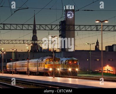 Der Hauptbahnhof Riga. Riga, Lettland. Stockfoto