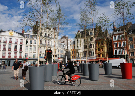 Platz General de Gaulle in Lille, Frankreich Stockfoto