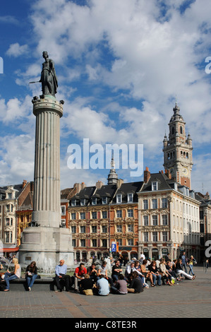 Platz General de Gaulle in Lille, Frankreich Stockfoto