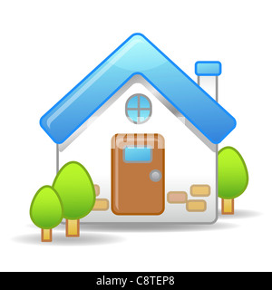 Außenillustration Haus Stockfoto