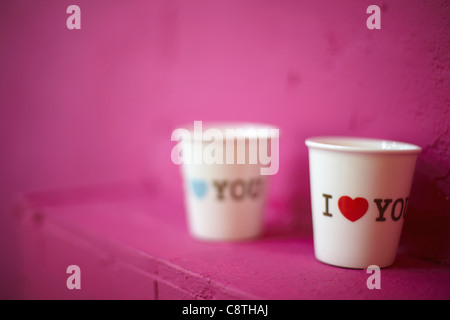 Ich liebe dich Cup Stockfoto