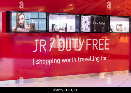JR/Duty Free, der internationale Flughafen Auckland, Neuseeland. Stockfoto