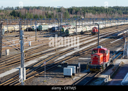 Vainikkala Bahnhof an der russischen Grenze in Lappeenranta Finnland Stockfoto