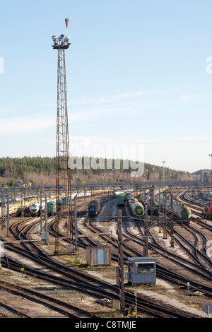 Vainikkala Bahnhof an der russischen Grenze in Lappeenranta Finnland Stockfoto