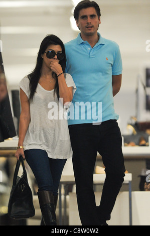 Kourtney Kardashian, Scott Disick shop vorrätig Jeffrey unterwegs für Promi-Schnappschüsse - Mo, New York, NY September Stockfoto