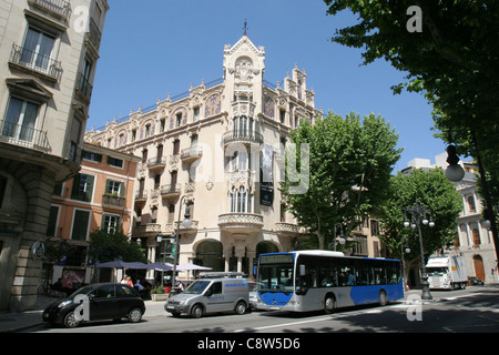 Historisches Gran Hotel Gebäude bauen Fundació La Caixa Bar Museum / Kunstgalerie Palma De Mallorca, Mallorca Balearen Spanien Stockfoto