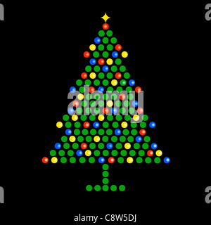 Weihnachtsbaum und Schnee Stockfoto