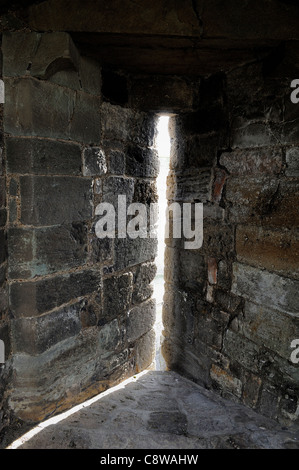 Pfeil-Schleife Fenster Caernarfon Castle Gwynedd wales Stockfoto