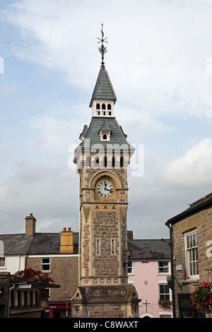 Uhrturm Hay on Wye Powys, Wales UK Stockfoto