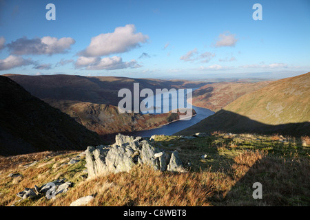 Haweswater und die Ansicht Nord-Ost in Richtung der Pennines aus Harter fiel Seenplatte Cumbria UK Stockfoto