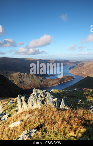 Haweswater und die Ansicht Nord-Ost in Richtung der Pennines aus Harter fiel Seenplatte Cumbria UK Stockfoto