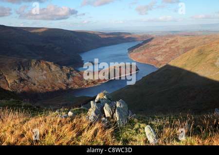 Haweswater und die Ansicht Nord-Ost in Richtung der Pennines aus Harter fiel Seenplatte Cumbria UK Stockfoto