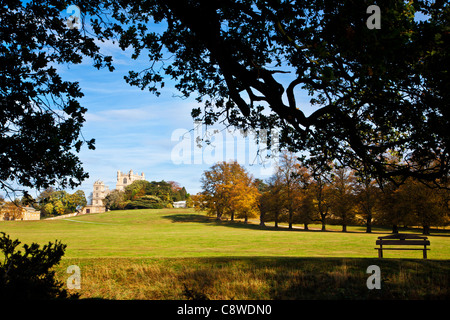 Einen sonnigen Herbsttag an Wollaton Hall and Park, Nottingham, Nottinghamshire, England, UK Stockfoto